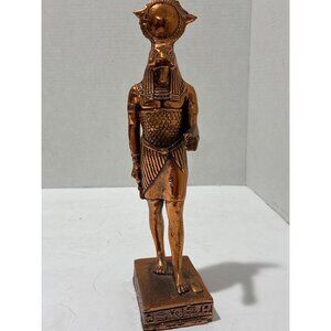 Copper Ra Statue Ancient Egyptian Sun God Re sun god Ra or sky god falcon head